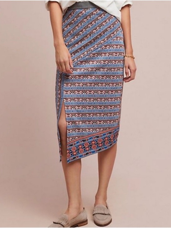 Akemi + Kin Dresses & Skirts - Akemi + Kin Anthropologie Women's Striped Splendor Patterned Midi Skirt Size M